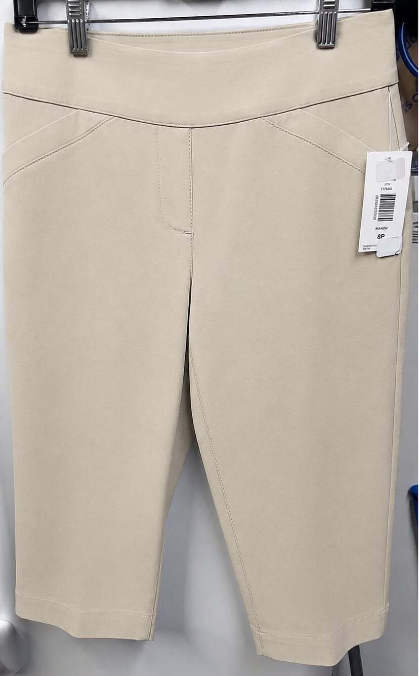 ALIA Petite Stone Pull-On Bermuda Capri Pants Size 8P